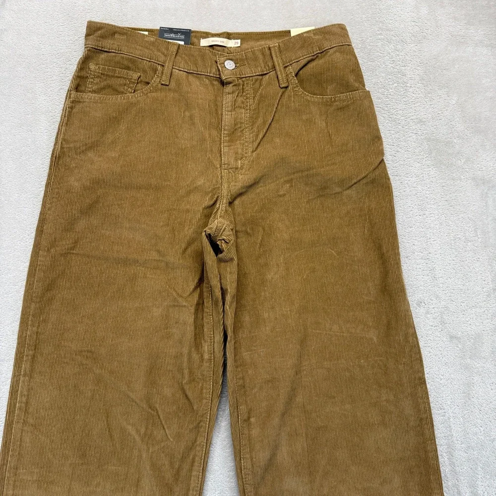 Levi's Pants Men's 29x30 Baggy Dad Corduroy Brown Wide Leg Relaxed Fit Trousers - Picture 2 of 11